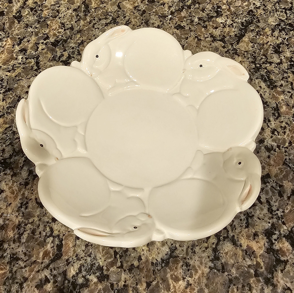 Department 56 White Bunny Plate